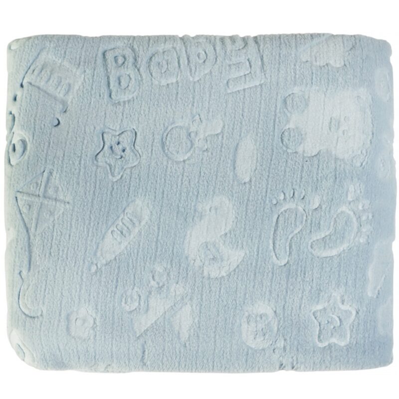 Recos βελουτέ κουβέρτα για κούνια «Blue Baby» (1,00 m x 1,20 m)
