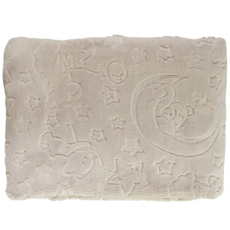 Recos βελουτέ κουβέρτα για κούνια «Teddy in The Stars» (1,00 m x 1,20 m)