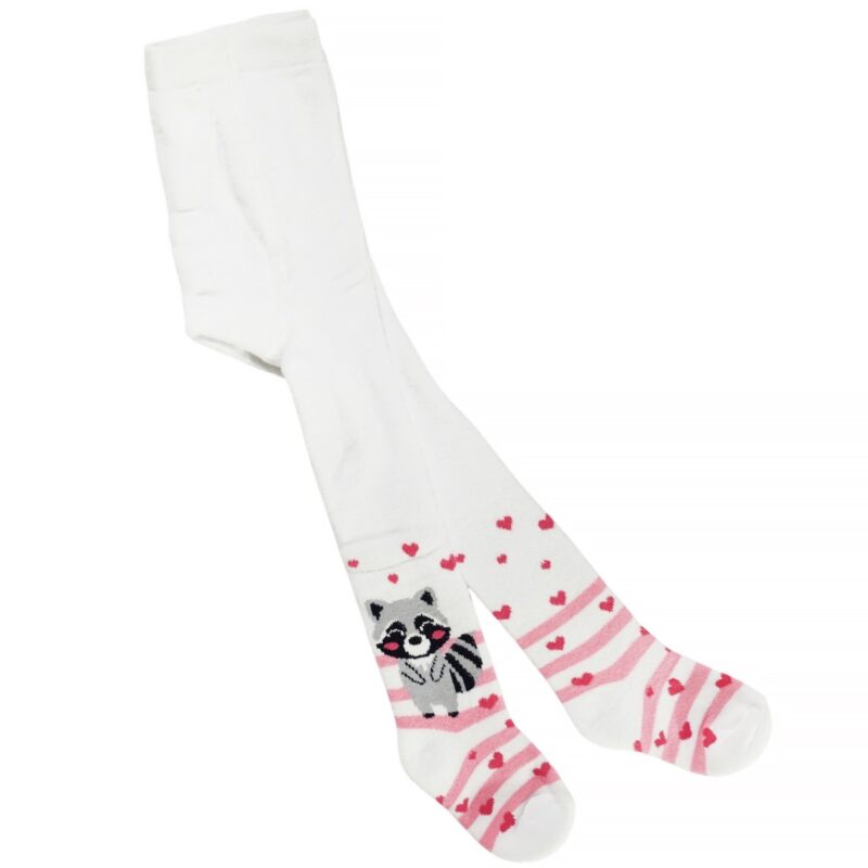 Melody Baby βρεφικό χοντρό καλσόν «White Sleepy Cat»