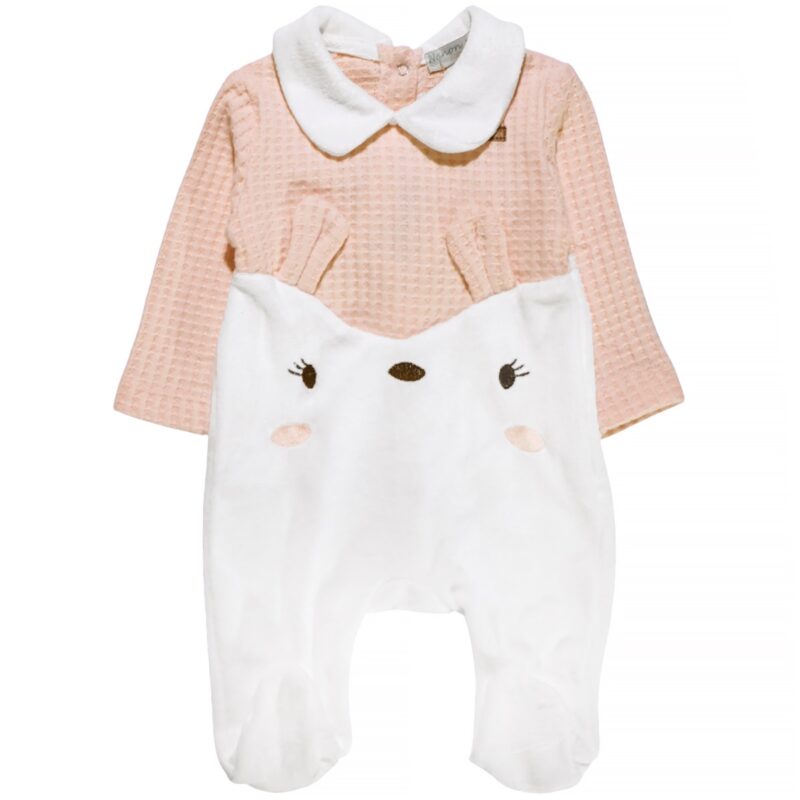 Nanon Baby ολόσωμο βελουτέ φορμάκι «Waffle Face»