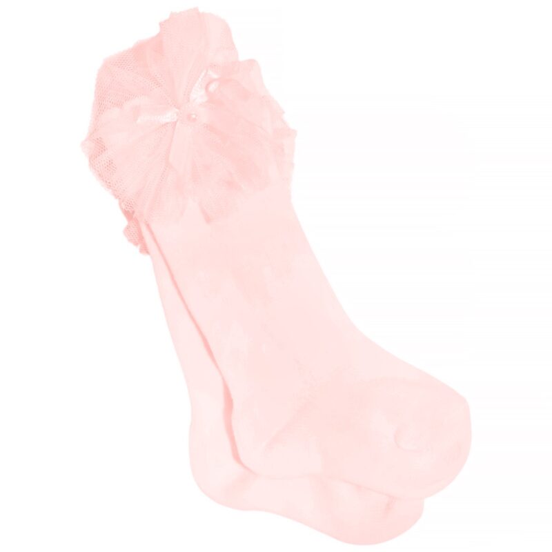 JW Baby Collection βρεφικές καλτσούλες με τούλι «Pink Festive»