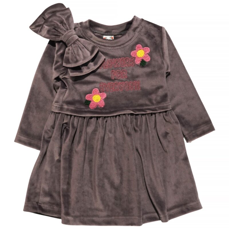Carmina Kids βελουτέ φορεματάκι «Flowers For Everyone»