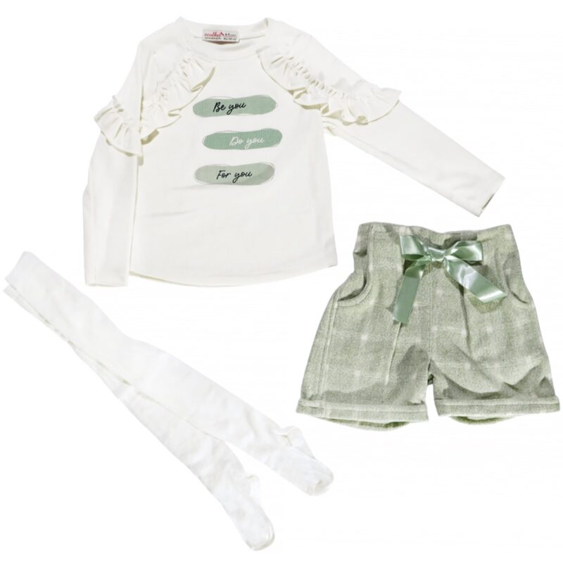 Ecolkiz σετ μπλούζα, σορτς και καλσόν «Be You»