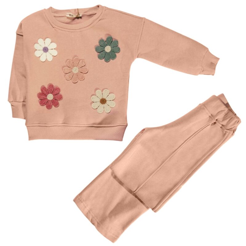 Pampal σετ φόρμας με χνούδι «Perfect Pink Flowers»