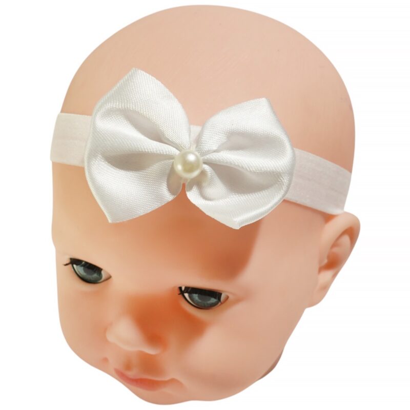 AZ κορδέλα μαλλιών «The Cutest White Bow»