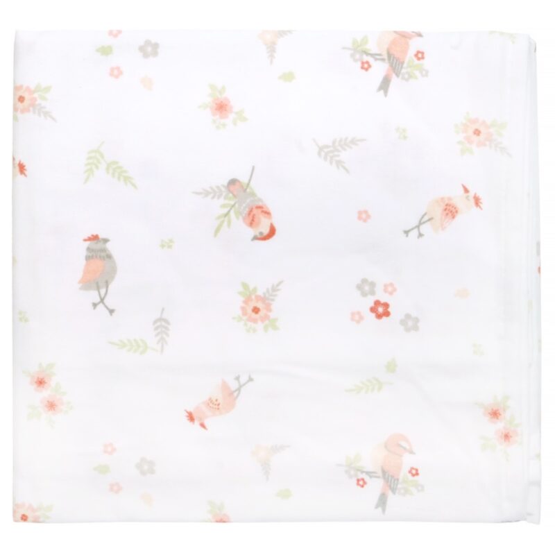 Bebelio πάνα αγκαλιάς «Birds» (0,90m x 0,80m)