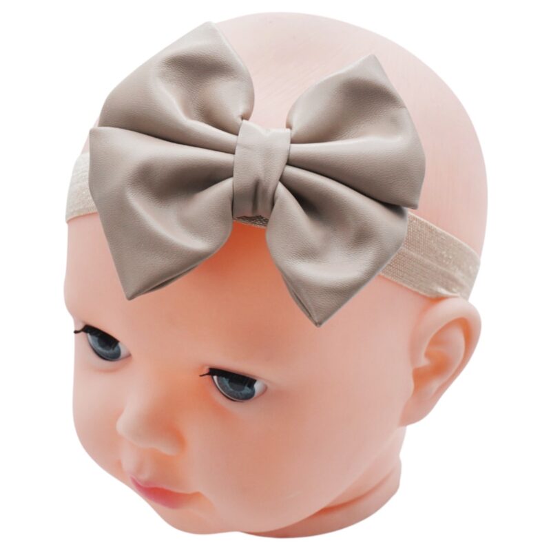 Defne κορδέλα μαλλιών «Lether Beige Bow»
