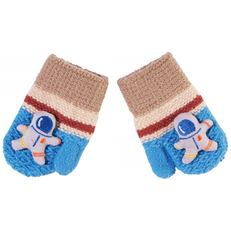 Kitti παιδικά πλεκτά γάντια χούφτες «Blue Astronaut»