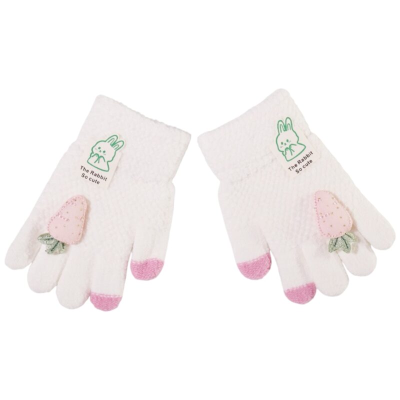 Kitti παιδικά πλεκτά γάντια «Ecru Carrot»