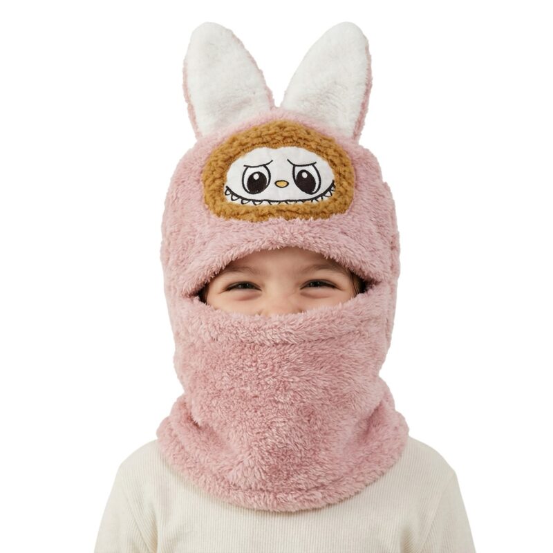 Minikep παιδικό σκουφάκι full face «Pink Creature»