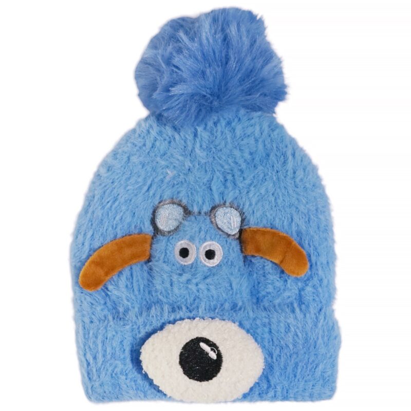 Prahar πλεκτό σκουφάκι «Light Blue Doggy»