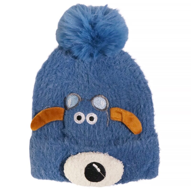 Prahar πλεκτό σκουφάκι «Blue Doggy»