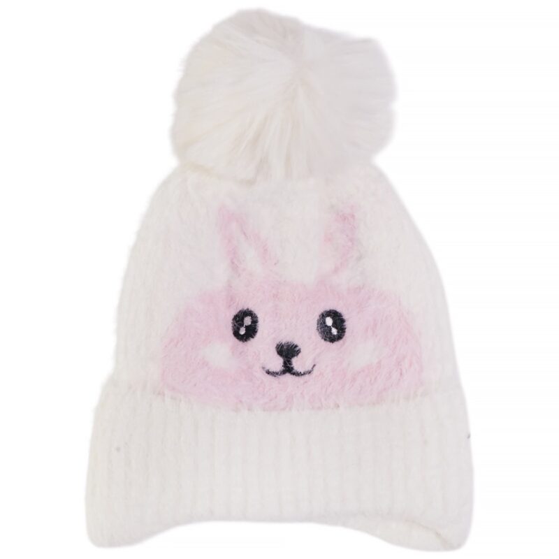 Prahar πλεκτό σκουφάκι «Ecru Rabbit»