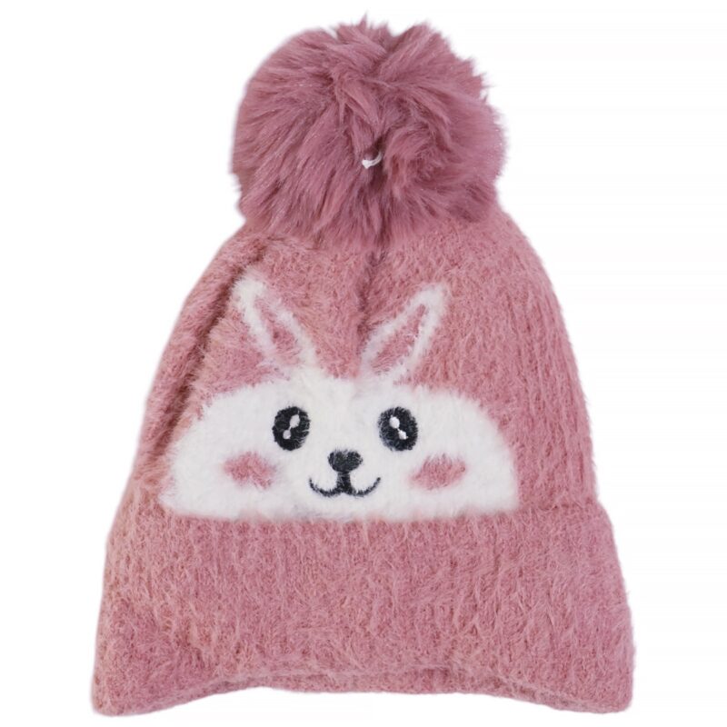 Prahar πλεκτό σκουφάκι «Purple Rabbit»