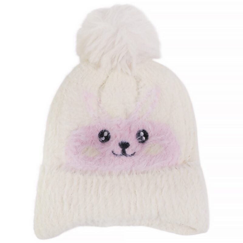 Prahar πλεκτό σκουφάκι «Beige Rabbit»