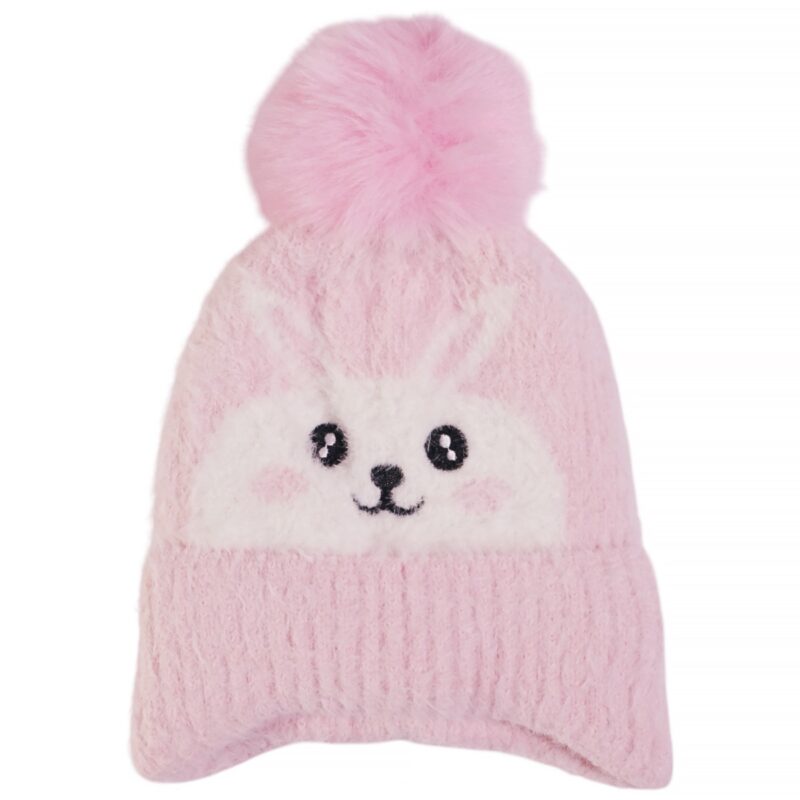 Prahar πλεκτό σκουφάκι «Pink Rabbit»