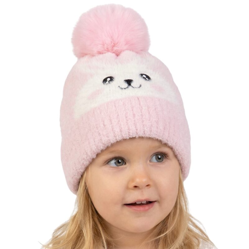 Prahar πλεκτό σκουφάκι «Pink Rabbit»