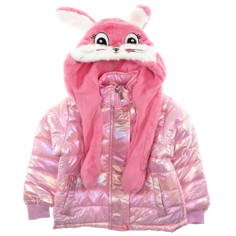 Luisa Chic μπουφάν με κουκούλα με αυτάκια που σηκώνονται «Rosa Coniglio»