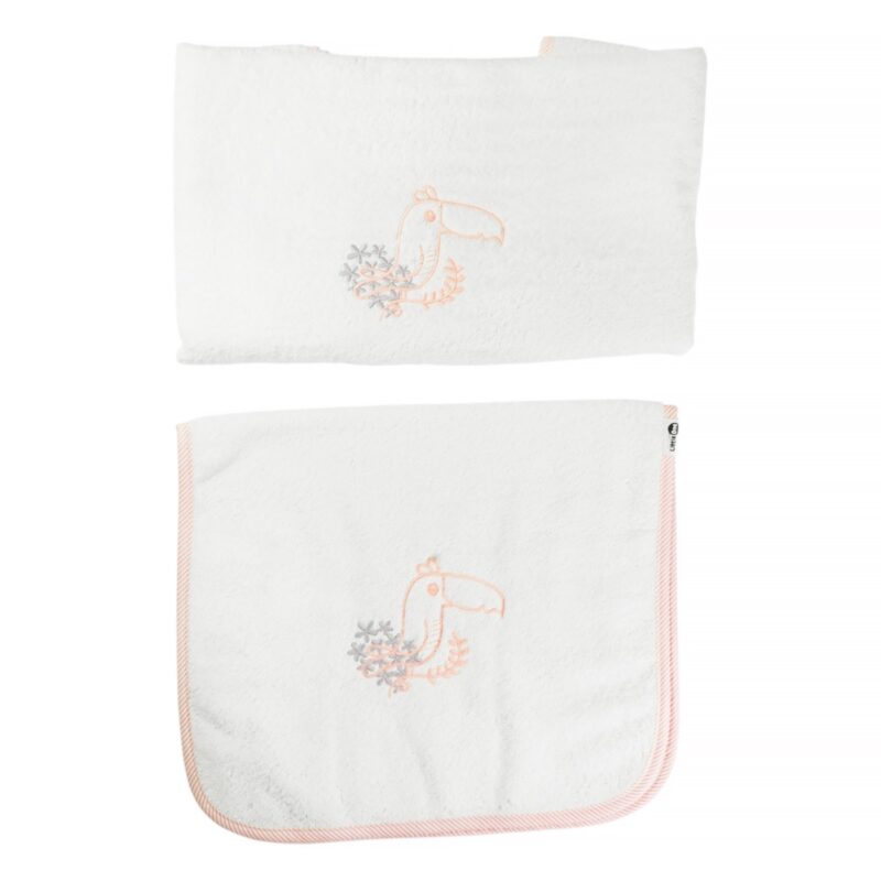 Little One σετ πετσέτες δυο τεμαχίων «Tucan» (0,68x1,15cm & 0,68x0,40cm)