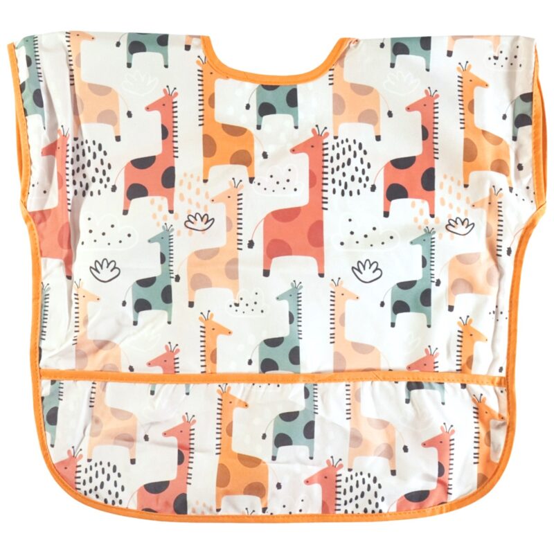 Bebechi μεγάλη σαλιάρα με τσέπη «So Many Giraffes»