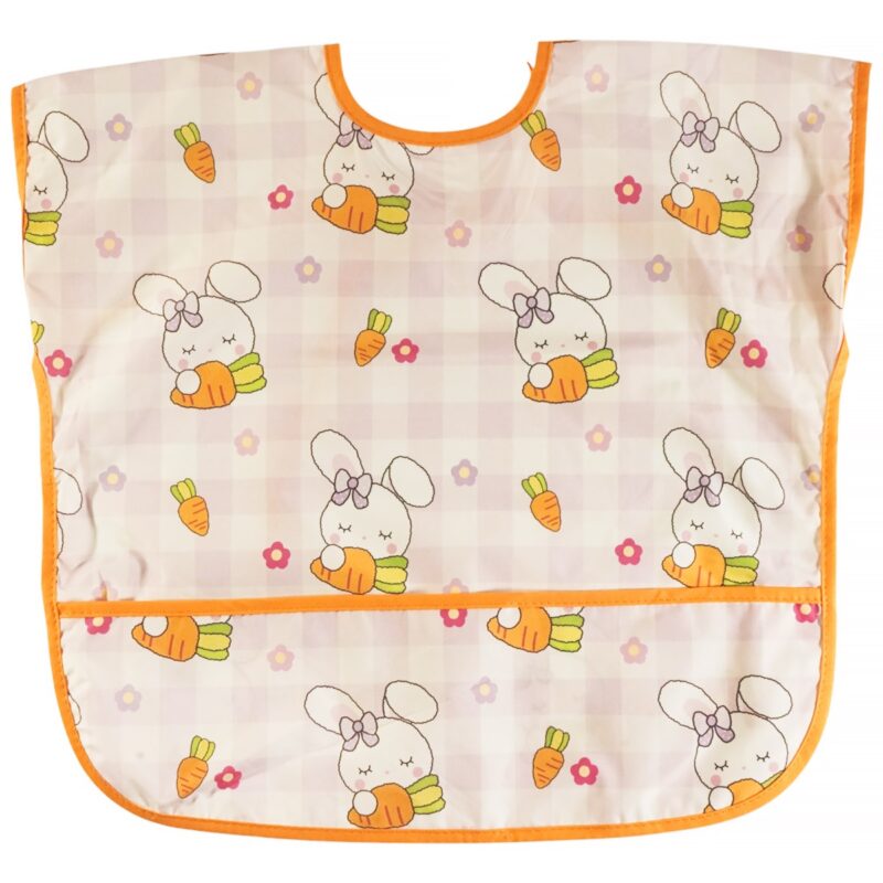 Bebechi μεγάλη σαλιάρα με τσέπη «Little Bunny And Carrots»