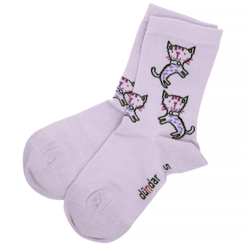 Dundar παιδικά καλτσάκια «Happy Purple Cats»