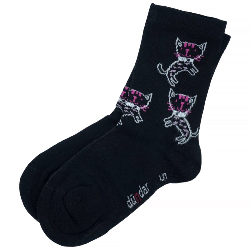 Dundar παιδικά καλτσάκια «Happy Black Cats»