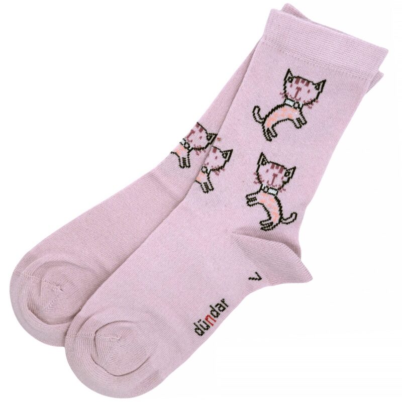 Dundar παιδικά καλτσάκια «Happy Dark Purple Cats»