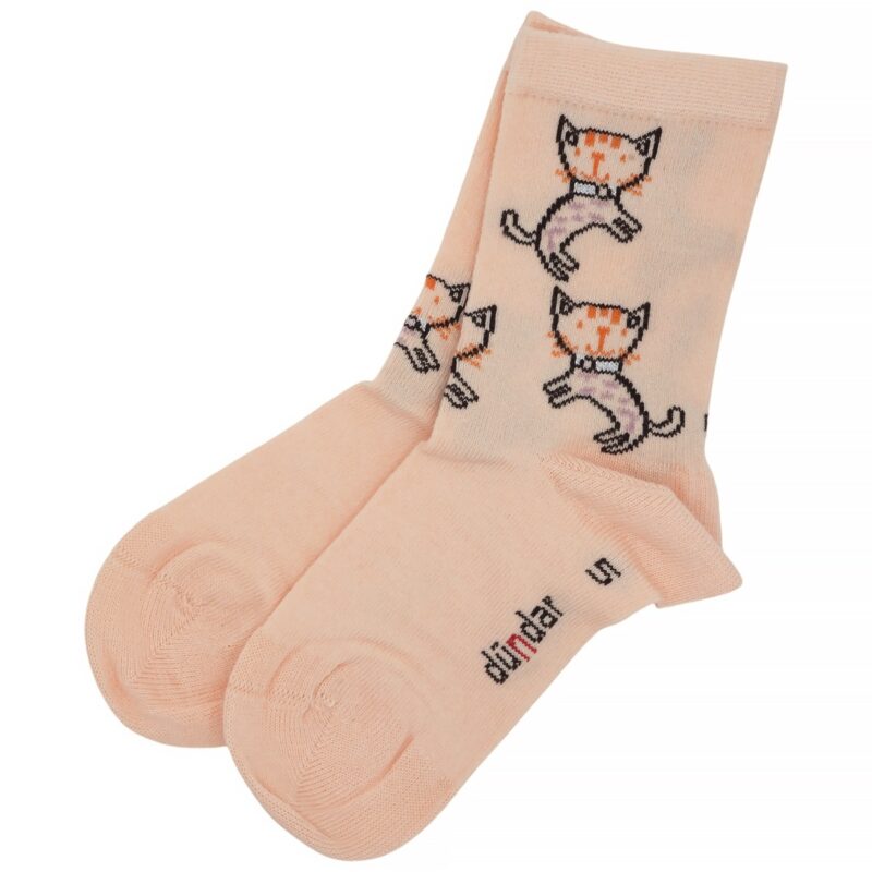 Dundar παιδικά καλτσάκια «Happy Salmon Cats»