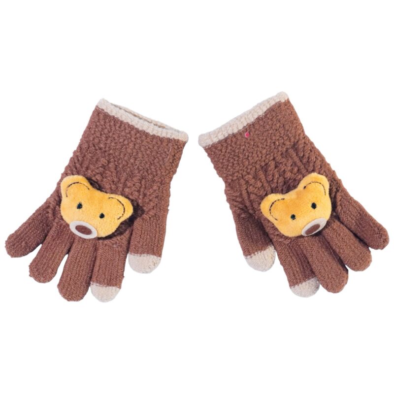 Kitti παιδικά πλεκτά γάντια «Brown Teddy»