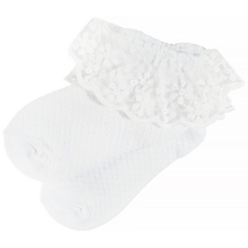 Baby Kral καλτσούλες με τούλι «White Festive»