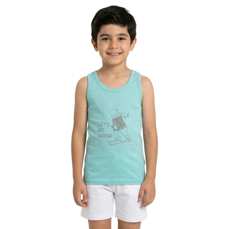 Defne Baby φανελάκι με στάμπα «Let’s Go Skiing»