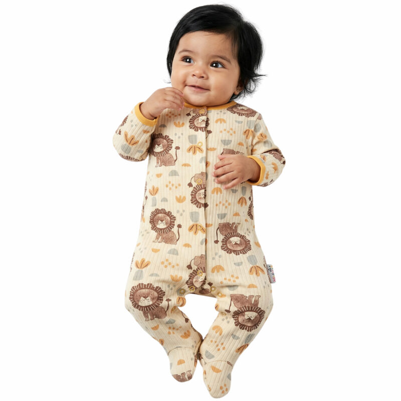 Midirik βρεφικό ολόσωμο λεπτό φορμάκι «Great Lions»