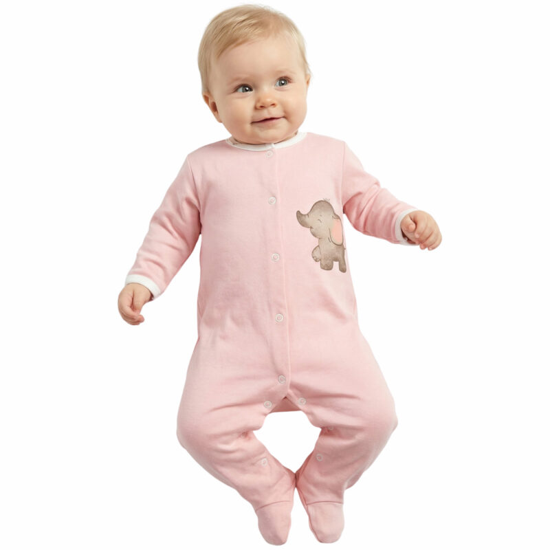 Midirik βρεφικό ολόσωμο λεπτό φορμάκι «The Cutest Elephant»