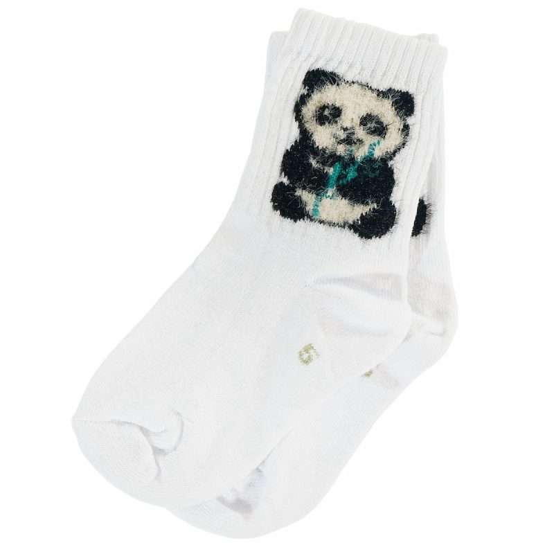 Unlu Socks παιδικές κάλτσες «White Panda Hugs»