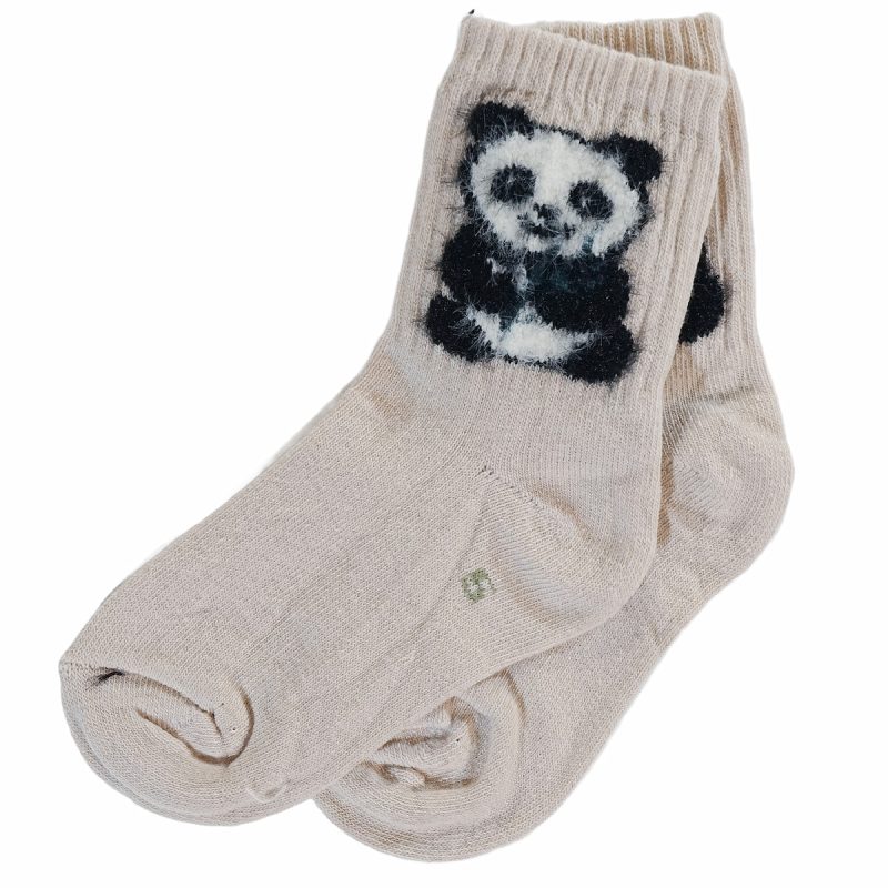 Unlu Socks παιδικές κάλτσες «Beige Panda Hugs»