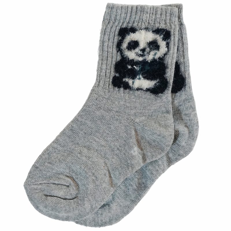 Unlu Socks παιδικές κάλτσες «Gray Panda Hugs»