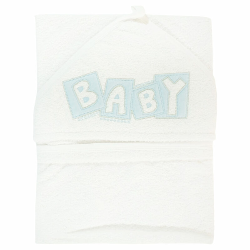 Leylek μπουρνουζοπετσέτα με κορδόνι (0,78 m x 0,78 m) «Baby Boy»