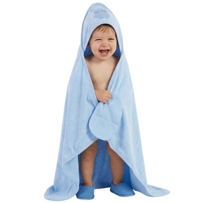 Pamuk Baby μπουρνουζοπετσέτα με πανάκι μπάνιου (0,74 m x 1,00 m) «Bunny Bath»