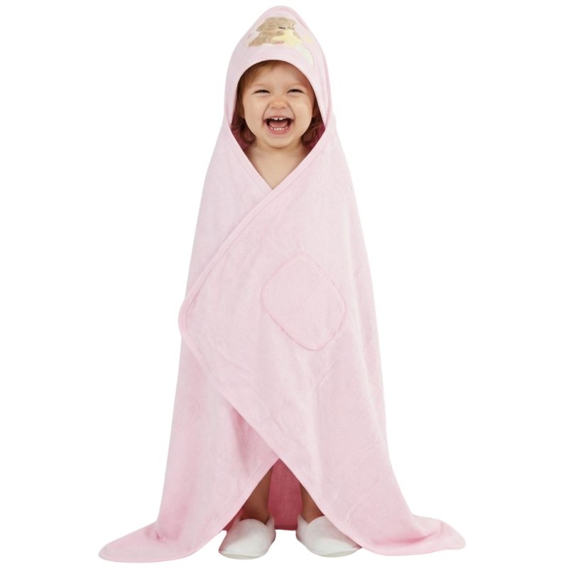 Pamuk Baby μπουρνουζοπετσέτα με πανάκι μπάνιου (0,74 m x 1,00 m) «Bear Hugs»