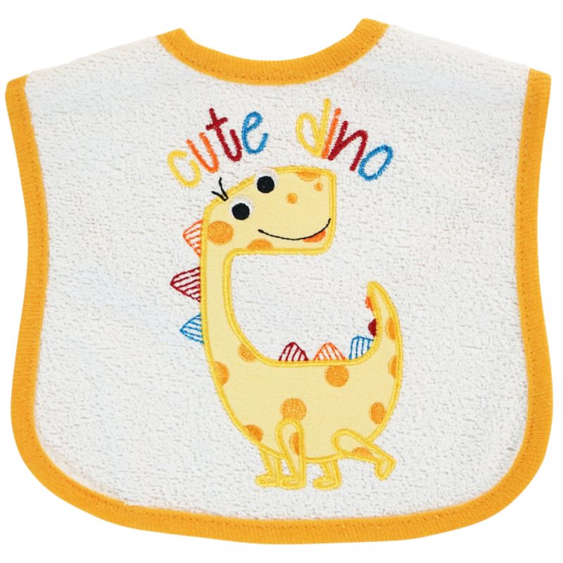 Baby Tone σαλιάρα φαγητού «Cute Yellow Dino»