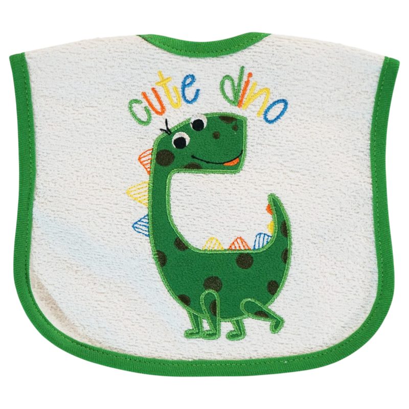 Baby Tone σαλιάρα φαγητού «Cute Green Dino»