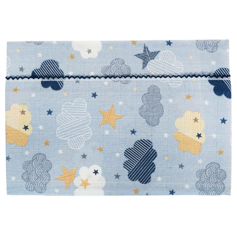 AZ πάνα αγκαλιάς «Sky Blue Dreams» (0,90 m x 0,80 m)