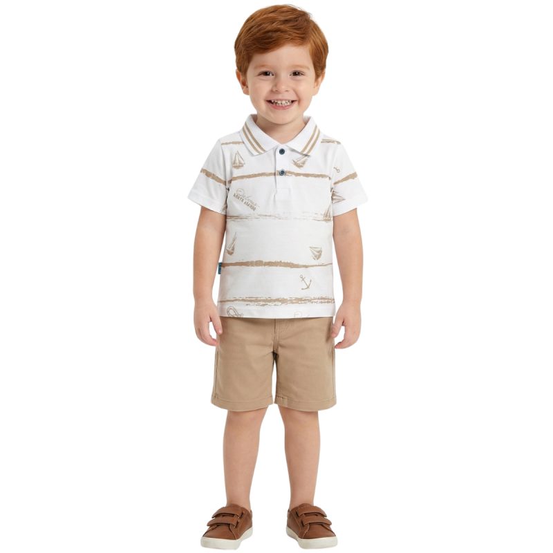 Yakup Bebe σετ πόλο μπλούζα με βερμούδα «Summer Cruise»