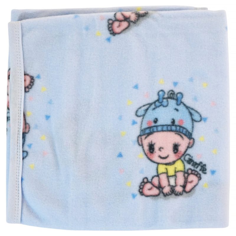 Story Baby ελαφριά κουβερτούλα για βρεφικό λίκνο, πορτ μπεμπέ ή καροτσάκι (0,90m X 0,90m) «Giraffe»