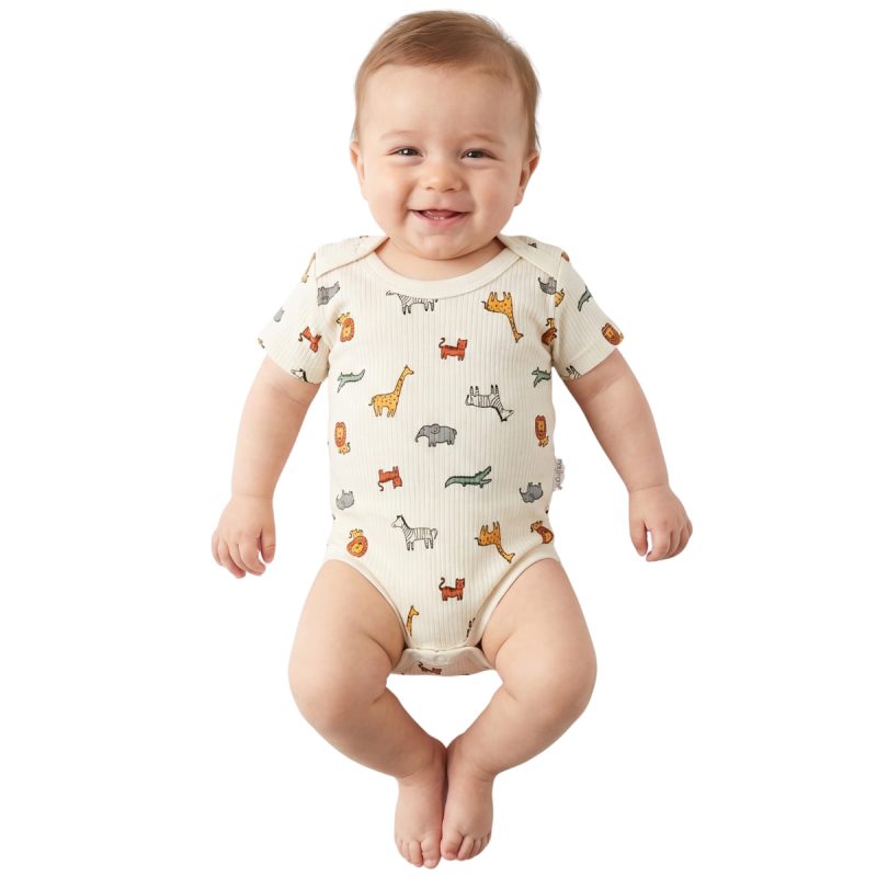 Nayinom κοντομάνικο βρεφικό κορμάκι «Safari Play»