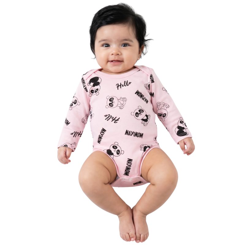 Nayinom κοντομάνικο βρεφικό κορμάκι «Sweet Panda»