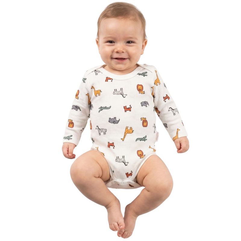 Nayinom μακρυμάνικο βρεφικό κορμάκι «Safari Joy»